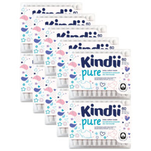 10 x Cleanic PATYCZKI DLA NIEMOWLĄT KINDII PURE Bawełniane 60 sztuk
