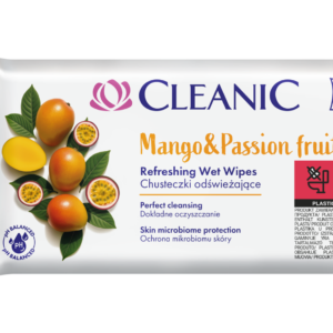 Cleanic odświeżające chusteczki - Mango & Passion Fruit 15 szt.
