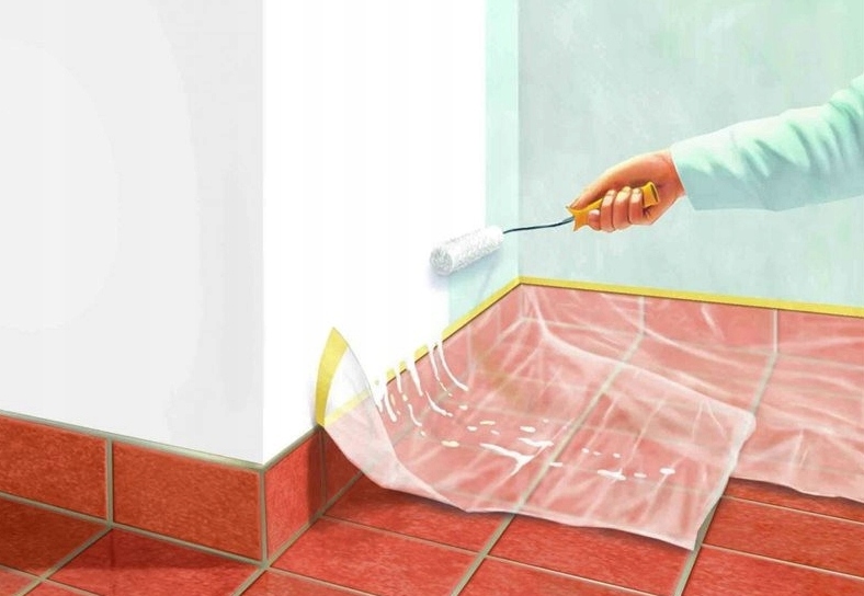 TESA Easy Cover Economy Folia maskująca malarska z taśmą 15m x 260cm - obrazek 3