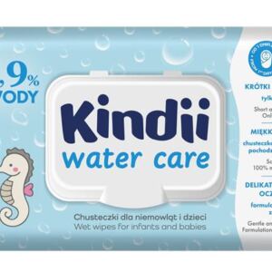 Kindii 99,9% Water Care Chusteczki nawil偶ane dla dzieci i niemowl膮t, 60 szt