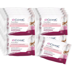 16 x Cleanic Pure Effect Chusteczki do demakijażu do cery suchej 10 sztuk