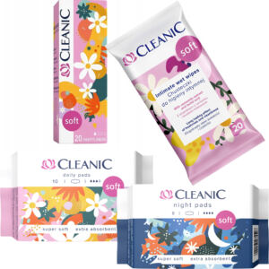 CLEANIC SOFT NIGHT & DAY Podpaski + wkładki dla kobiet zestaw