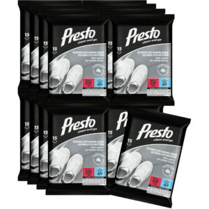 16 x Presto Ściereczki nawilżane z wybielaczem optycznym do białych butów