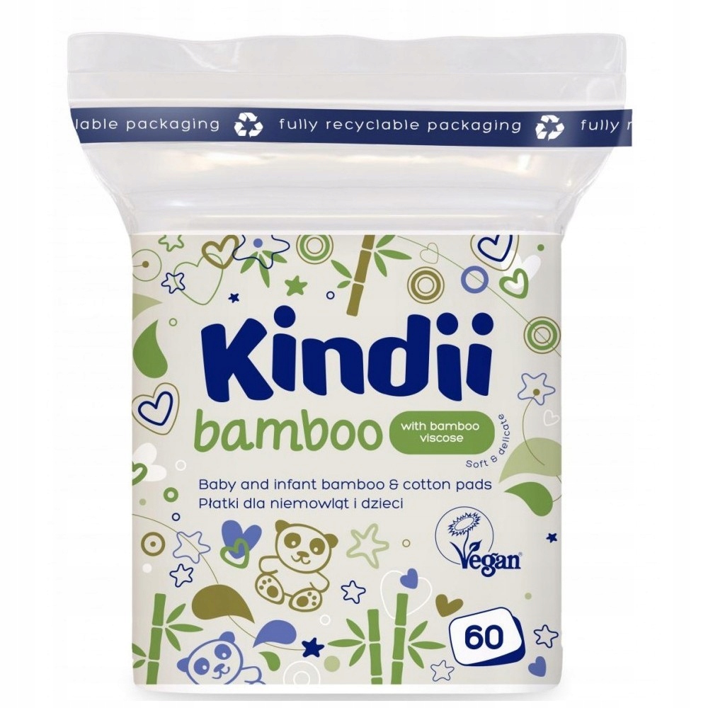 10 x Kindii Bamboo Płatki dla niemowląt z bawełny i włókien bambusowych 60s - obrazek 2