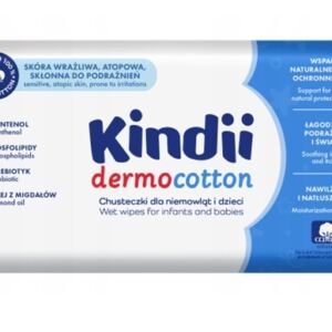 Kindii Dermo Cotton Chusteczki nawilżane dla dzieci 40 sztuk z Prebiotykiem
