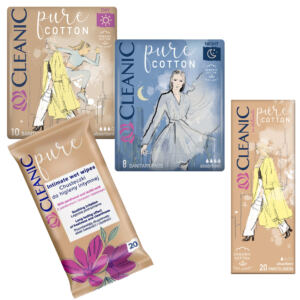 CLEANIC Pure Cotton Day & Night Podpaski higieniczne + wkładki dla kobiet