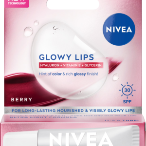 Nivea Glowy Lips balsam do ust z wysoką ochroną SPF30 Berry 10ml
