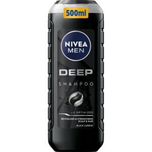NIVEA MEN DEEP Oczyszczający Szampon dla mężczyzn z czarnym węglem 500 ml