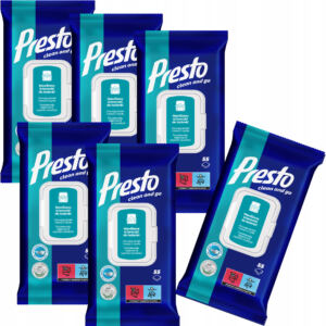 6 x PRESTO Ściereczki nawilżane do łazienki