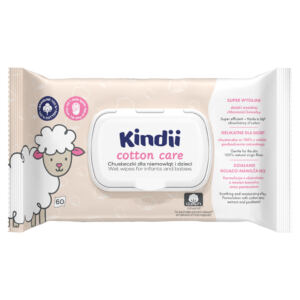 Kindii Cotton Care Chusteczki dla dzieci i niemowląt 60 szt.
