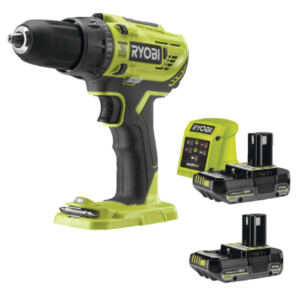 RYOBI Wiertarko-Wkrętarka z Funkcją Udaru + 2xAkumulator 2,0 Ah + Ładowarka